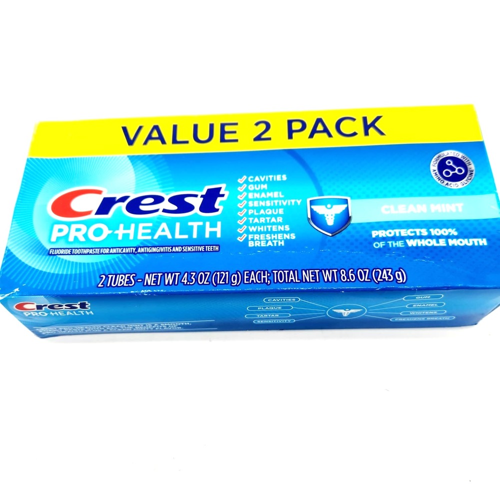2-Pack‎ Crest Pro-Health Whitening Gel Toothpaste 4.3oz Fluoride Mint